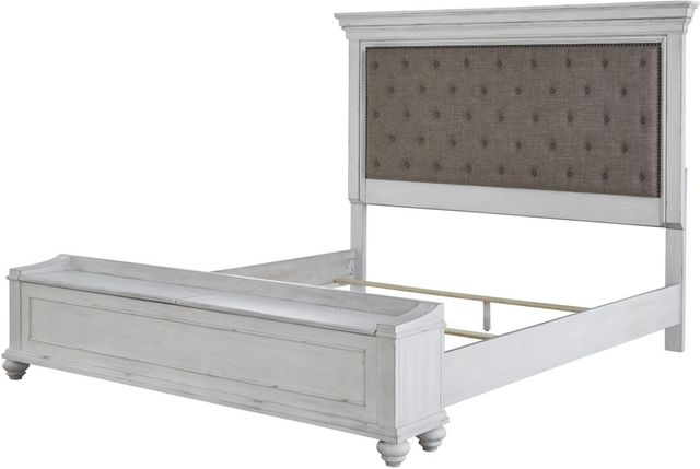 Benchcraft® Kanwyn Whitewash King Storage Panel Bed-2
