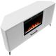 Legends Home Real Cozy Malibu White 64'' Corner Fireplace Console-4