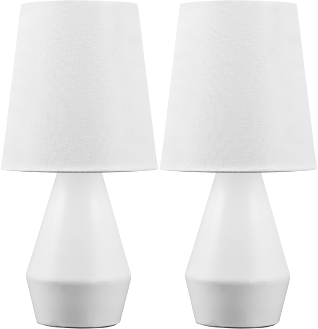 Signature Design by Ashley® Lanry 2-Piece White Table Lamp Set-0