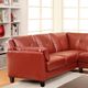 Furniture of America® Peever 3-Piece Mahogany Red L-Shape Sectional-3
