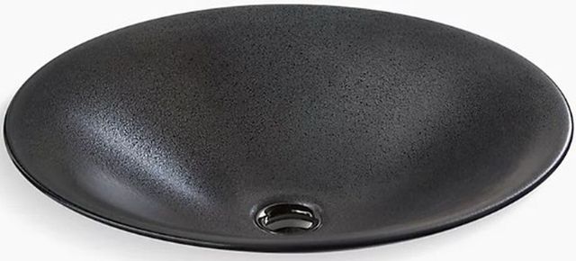 Kohler Shagreen Carillon® Ebony Pearl 17.5" Round Drop-In Bathroom Sink, No Overflow-0