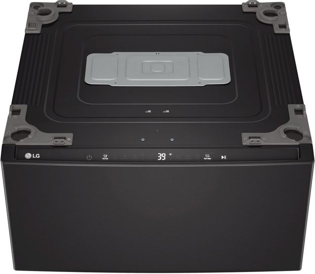 LG 1.0 Cu. Ft. Black Steel Pedestal Washer 