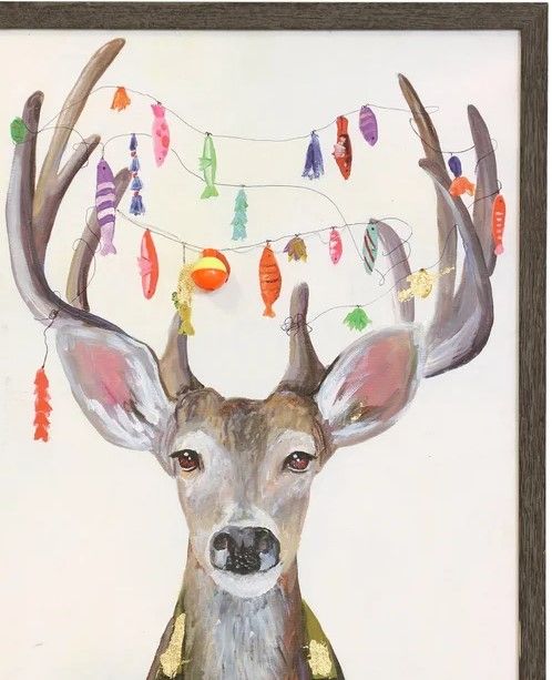 Stylecraft Fishing Deer Wall Art-1