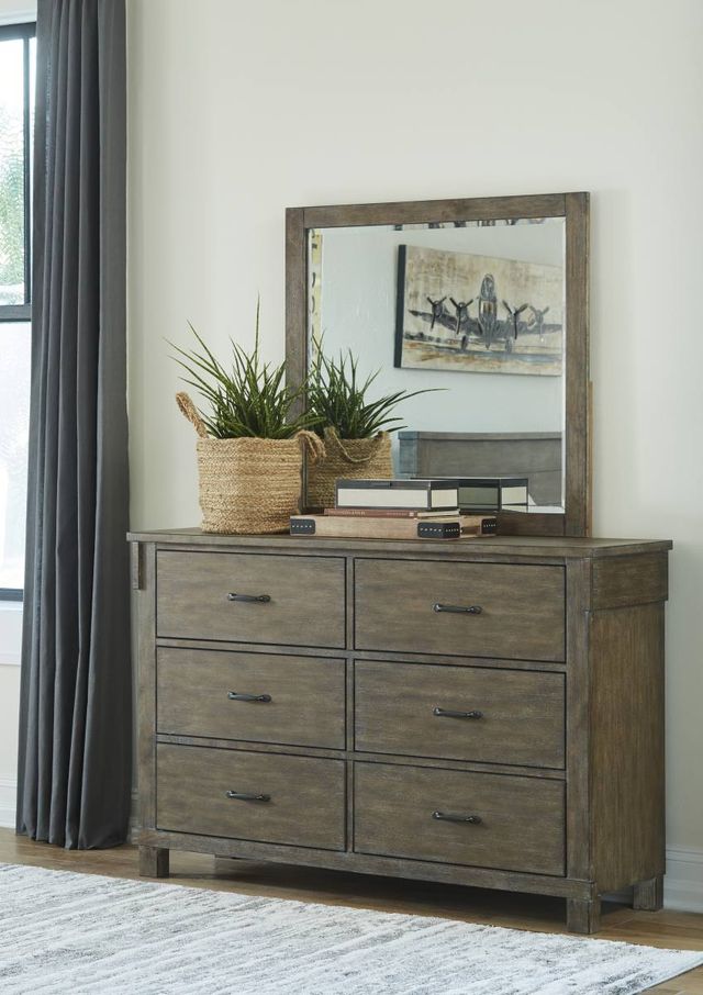 Signature Design by Ashley® Shamryn Grayish Brown Dresser and Mirror-2
