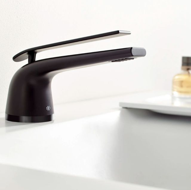DXV Modulus Matte Black Single Handle Bathroom Faucet with Lever Handle-3