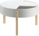 ACME Furniture Bodfish White Top Coffee Table with Natural Base-0