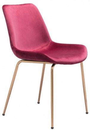 Zuo® Modern Tony Red/Gold Dining Chair-0