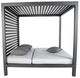 CabanaCoast® Customizable Muse Aluminum Outdoor Daybed Roof with Black Panel-2