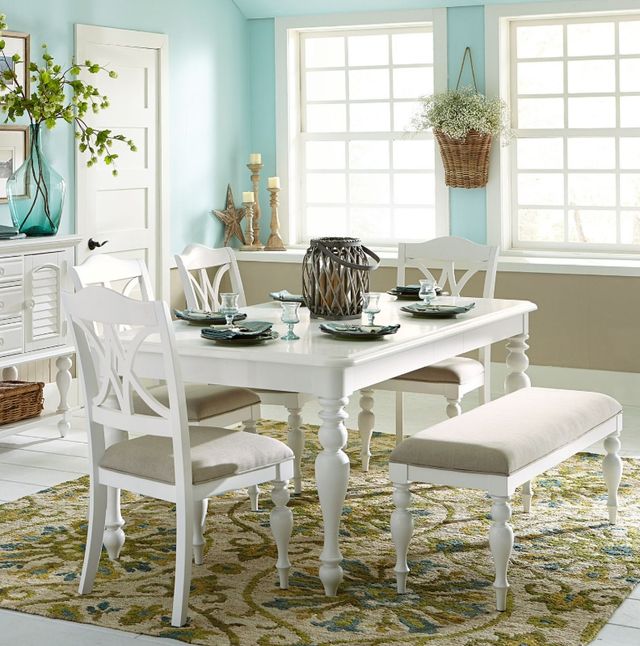 Liberty Furniture Summer House 6-Piece Gray/Oyster White Rectangular Dining Set-1