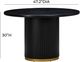 TOV Furniture Chelsea Black Round Dining Table-2
