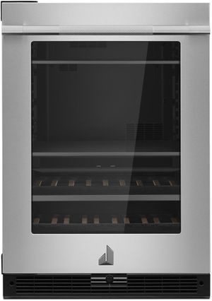 Front view of the JennAir® RISE™ 24" Stainless Steel Wine Cooler
