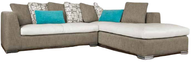 Fornirama 736 2-Piece Gray/White Sectional Set-0