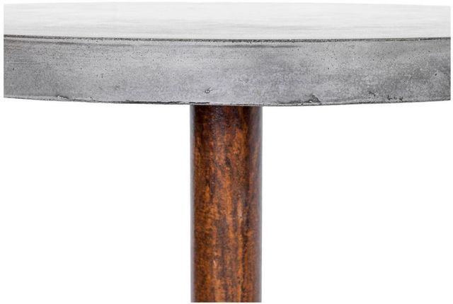 Moe's Home Collection Hagan Dark Grey Concrete Outdoor Counter Table with Brown Metal Base-1