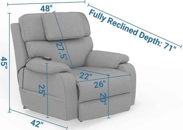 Catnapper® Dreamtime Haze Power Recliner with Power Adjustable Headrest-1