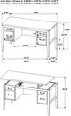 Coaster® Graham Black Double Pedestal Lift Top Computer Desk-3