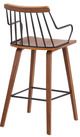 Armen Living Micah Walnut 26" Counter Stool-2