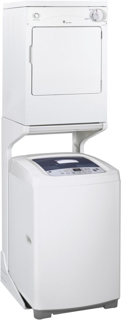 GE® White Top Load Washer & Electric Dryer Laundry Pair-1