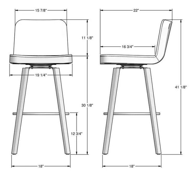 Amisco Customizable Visconti Swivel Bar Stool-1