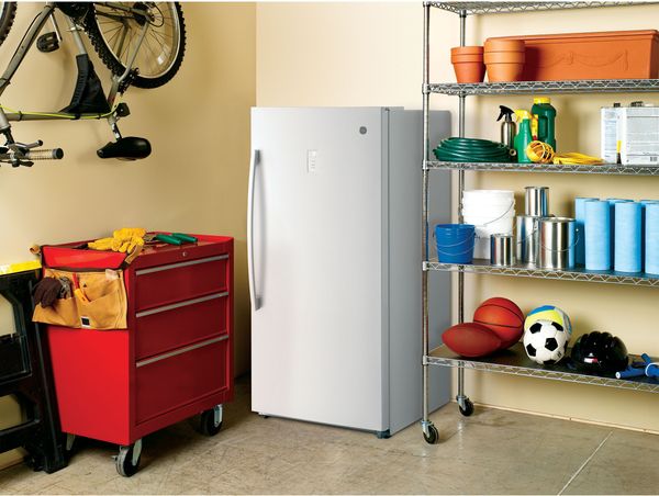 GE 17.3 Cu. Ft. White Upright Freezer