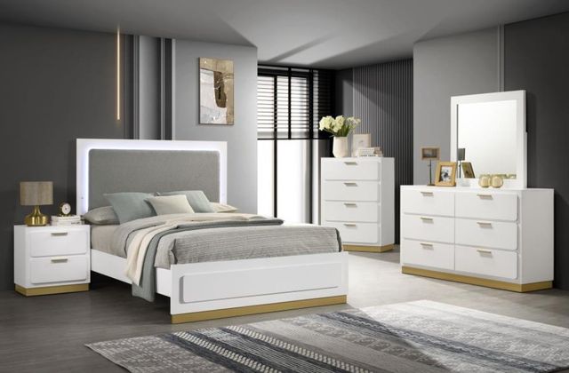 Credit: Coaster Modern bedroom set by Coaster in a modern bedroom