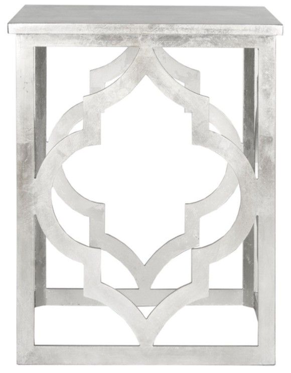 Safavieh Milo Silver Leaf Trellis End Table-1