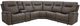American Wholesale Furniture Cannock 6-Piece Smoke Power Reclining Curved Sectional-0