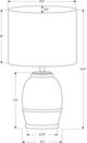 Monarch Specialties Inc. Brown/Cream Round Resin Table Lamp-1