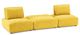 Furniture of America® Stavanger Yellow 2-Seater with Square Ottoman-0