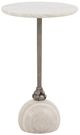Fairfield® Giselle White Drink Table with Gray Base-0