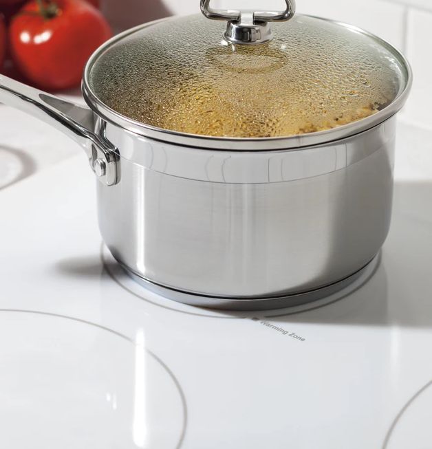 GE® 36" White Electric Cooktop-4