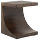 International Furniture Direct Dark Mezquite Black Chairside Table-0