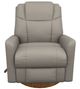 La-Z-Boy® Sparrow Dove Gray Leather Manual Swivel Gliding Recliner-1