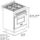 ZLINE Autograph Edition 24" Stainless Steel Pro Style Dual Fuel Range with Polished Gold Accents-2