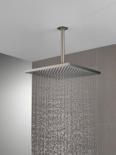 Delta Universal Showering Components 12" Lumicoat® Stainless Square Single-Setting Metal Raincan Shower Head-4