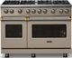 Viking® 5 Series 48" Nantucket Pro Style Gas (LP) Range with Brushed Brass Trim-3