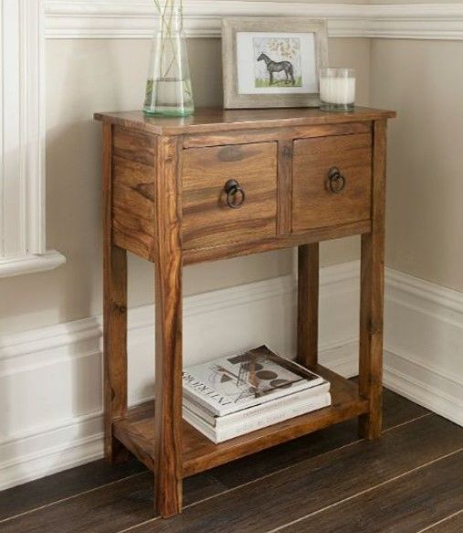 Jaipur Furniture Ganga Brown 2-Drawer Console Table-2