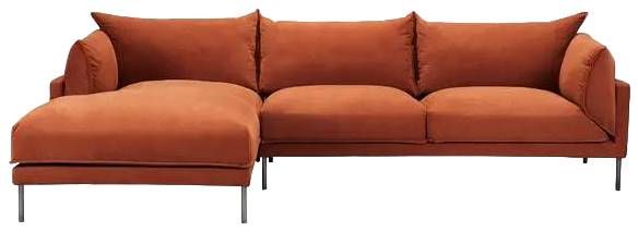 Moe's Home Collection Jamara 2-Piece Burnt Auburn Left-Arm Facing Sectional and Chaise-1