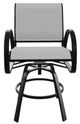 Telescope Casual Aruba Abalone/Black Aluminum/Fabric Outdoor Sling Balcony Height Swivel Cafe Chair-1