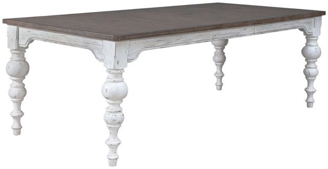 Liberty Furniture River Place 7-Piece Gray/Riverstone White/Tobacco Dining Table Set-2