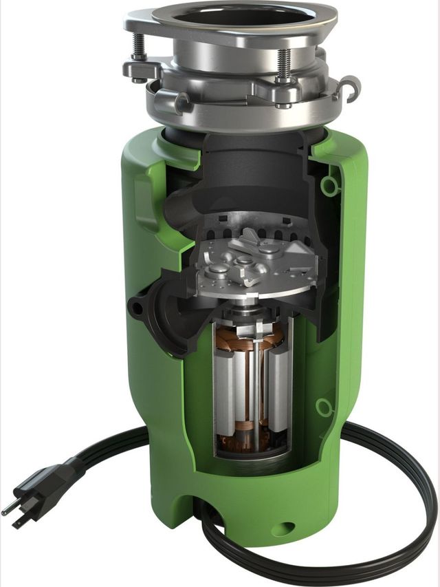 GE® 0.5 HP Continuous Feed Green Garbage Disposal-4