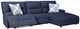 Signature Design by Ashley® Acklen Place 3-Piece Navy Right-Arm Facing Power Reclining Sectional and Chaise-1