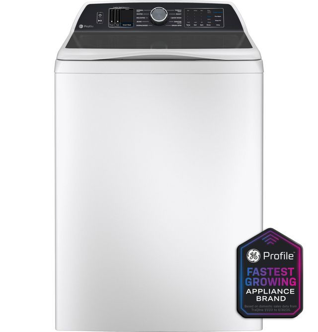 GE Profile™ 5.4 Cu. Ft. White Impeller Top Load Washer with Smarter Wash Technology and FlexDispense™-2