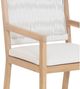 Moe's Home Collection Luce Natural Teak Outdoor Dining Chair with White Cushions-4