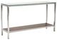 Michael Amini® Diversey Glass Top Console Table with Silver Base-0