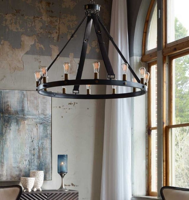 Uttermost® Marlow Antique Bronze Circle Chandelier-1