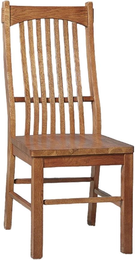 A-America® Laurelhurst Mission Oak Slatback Dining Side Chair-0