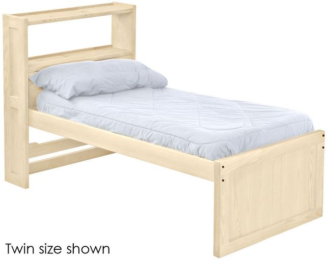 Crate Designs™ Furniture Unfinished Twin XL Captain's Youth Bookcase Bed-0