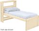 Crate Designs™ Furniture Unfinished Twin XL Captain's Youth Bookcase Bed-0