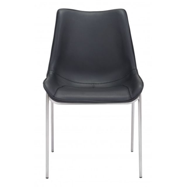 Zuo® Modern Magnus Black/Silver Dining Chair-2