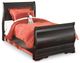 Signature Design by Ashley® Huey 3-Piece Black Full Sleigh Bed Set-3